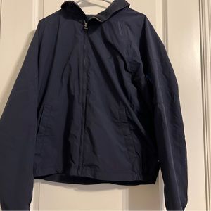 Nautica Men's Full Zip Windbreaker Navy Blue Men's Size Large 100% Nylon